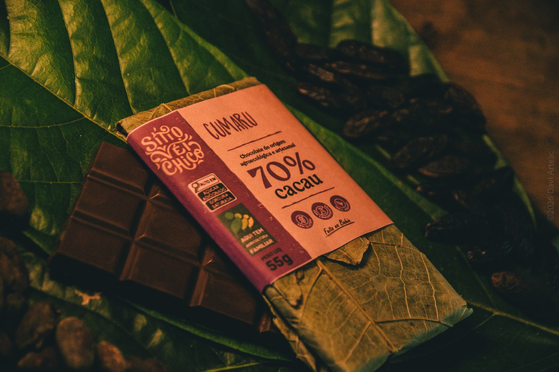 Chocolate Artesanal 70% Cacau –  com Cumaru | Barra 55g