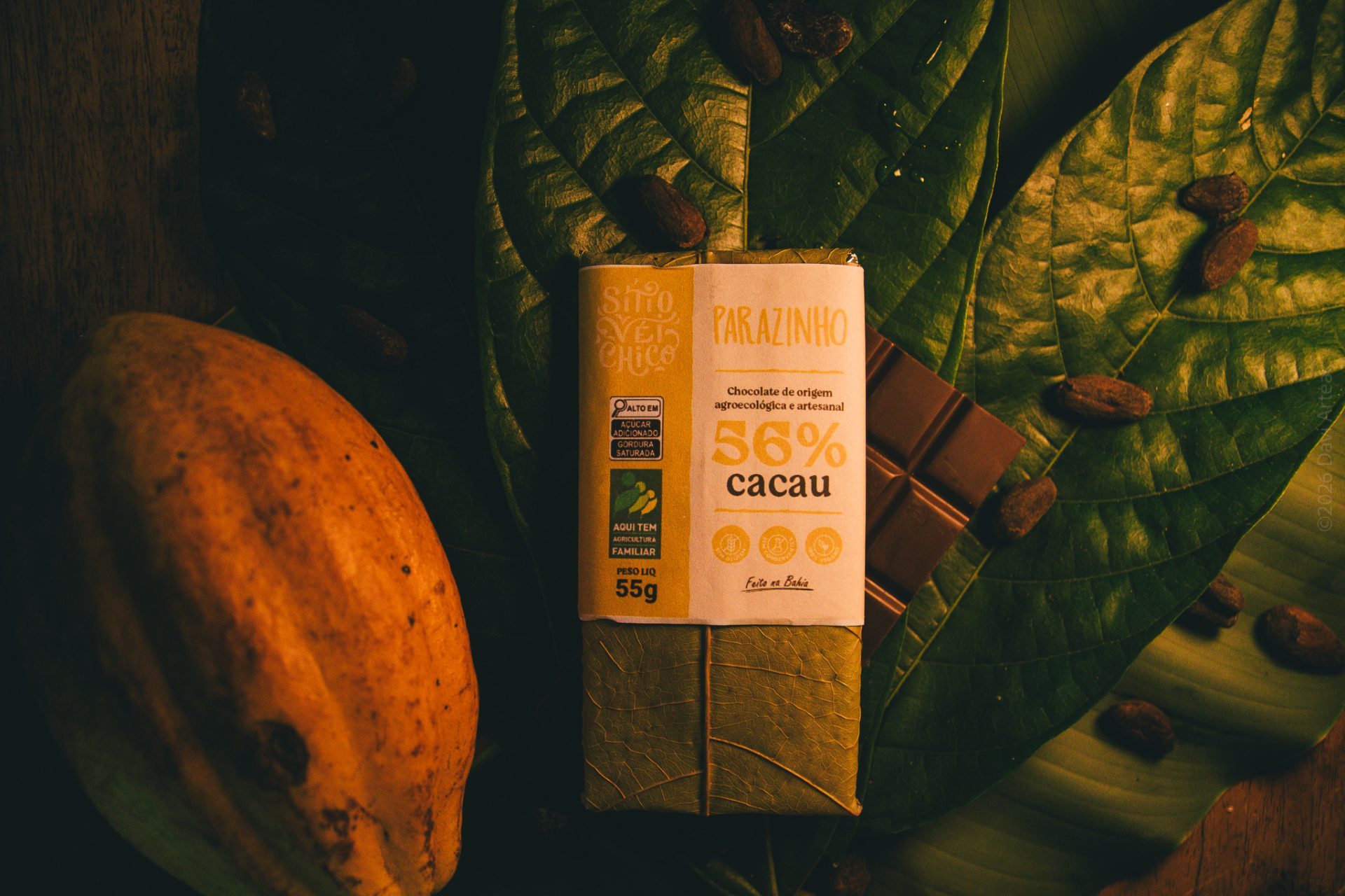 Chocolate Artesanal 56% Cacau – Parazinho | Barra 55g
